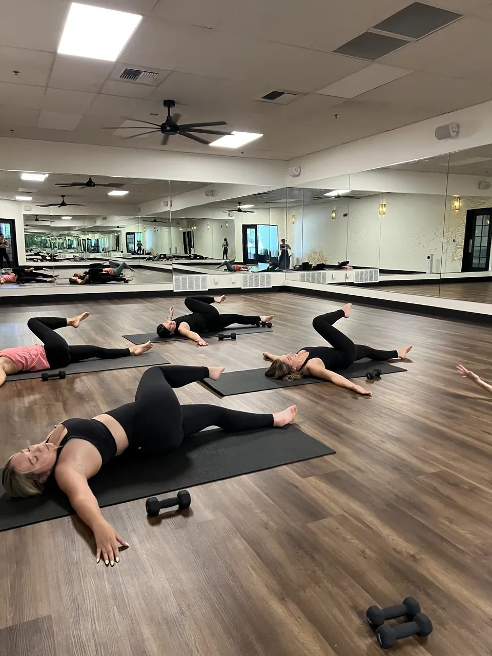 Restorative floor work and gentle release at the close of a recovery class